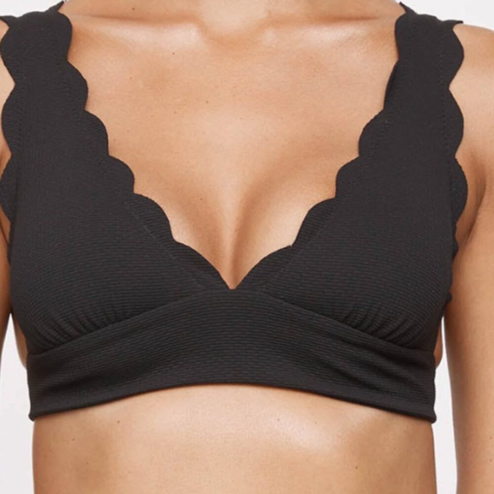 NWOT Marysia Swim Wide Santa Clara Top in Black